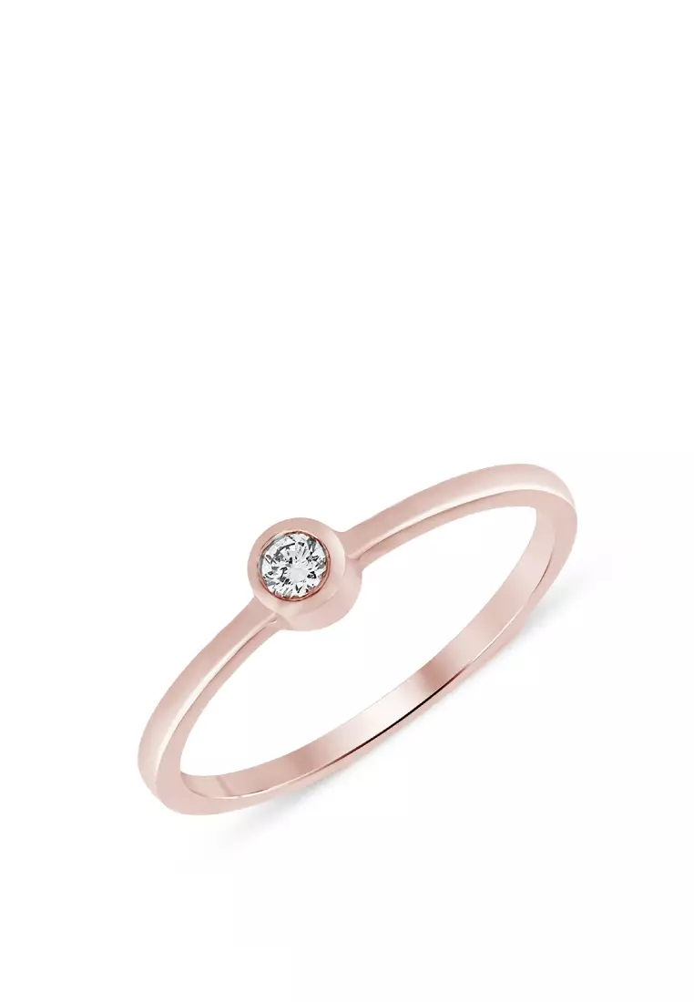 Dainty rose gold best sale ring