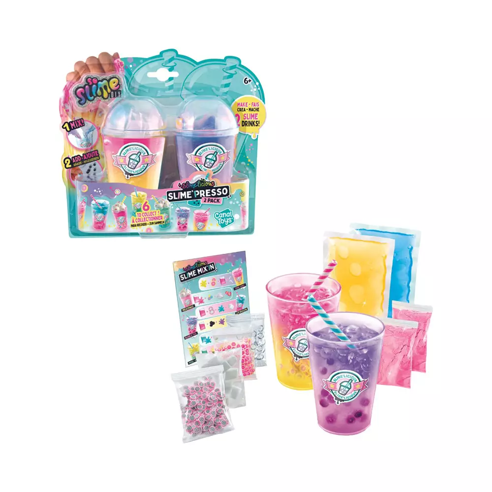CANAL TOYS SET 2 PCS SO SLIME DIY SLIMELICIOUS SLIMEPRESSO DRINK 2 - MIX