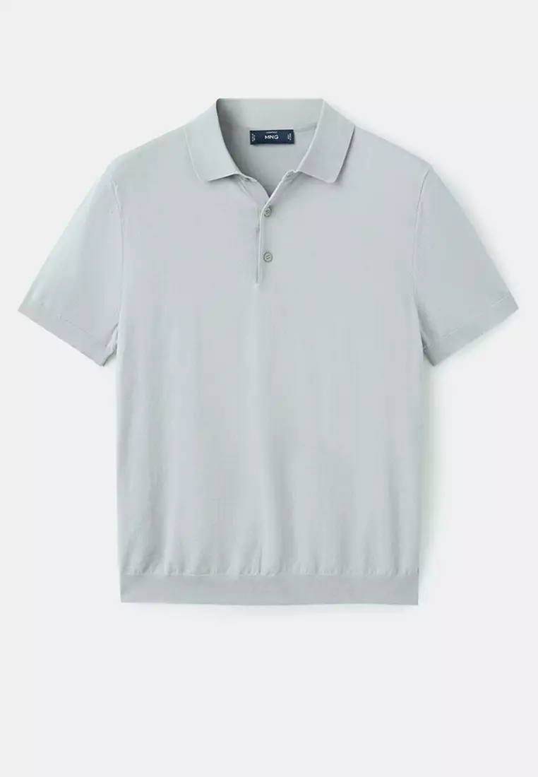 Fine-Knit Polo Shirt