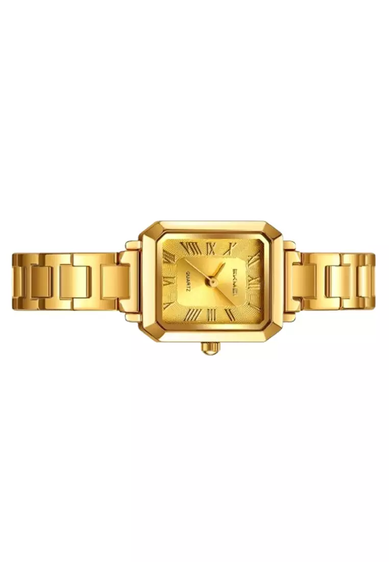 Jam Tangan Wanita Analog 2582 Tali Stainless ORIGINAL - Gold