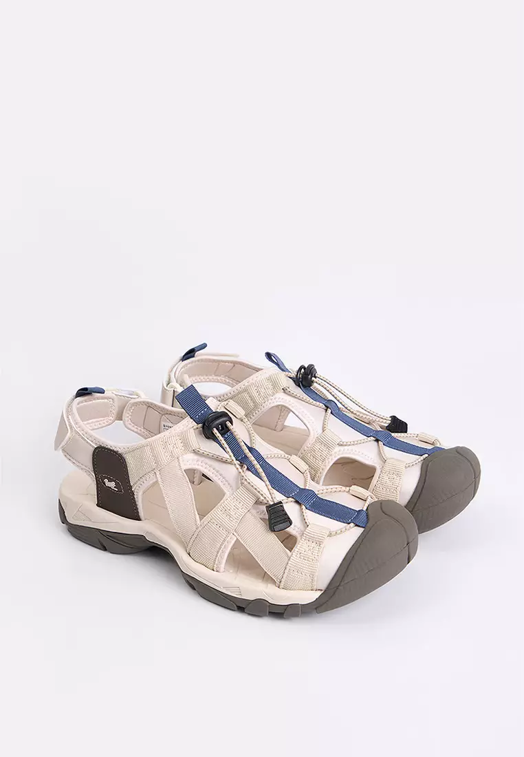 Men's Sandals with Cord Strap and Rubber Toe Bumper