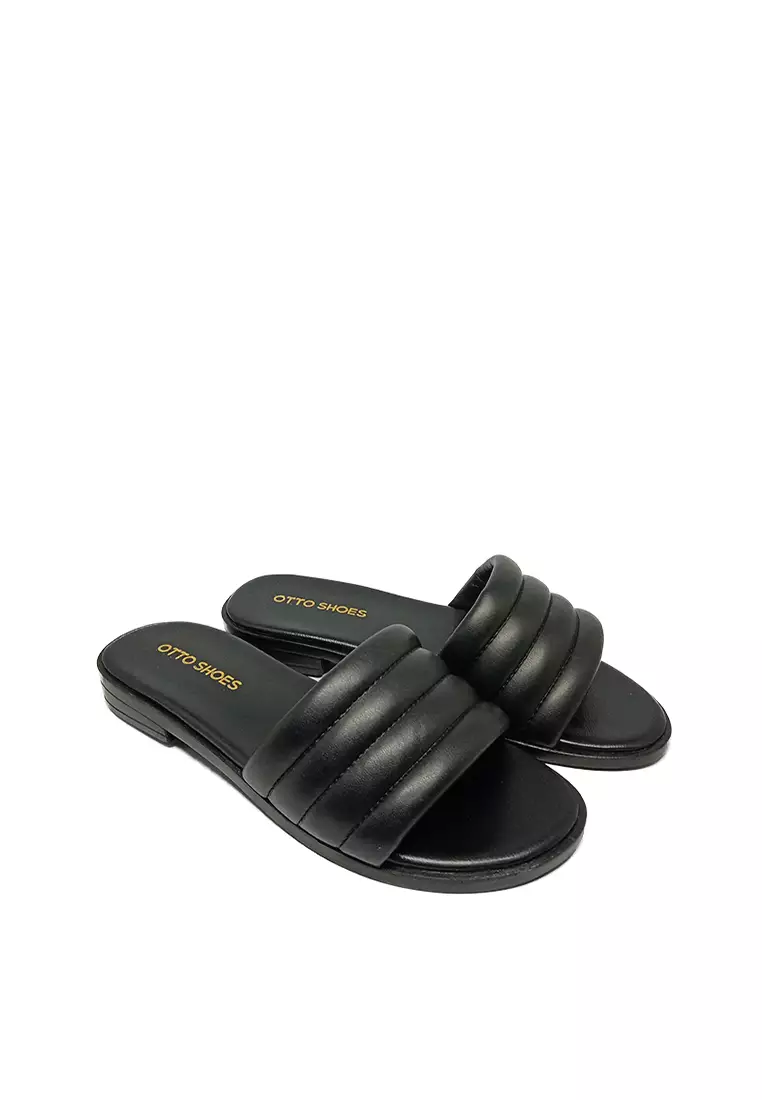 Black strap slides hot sale