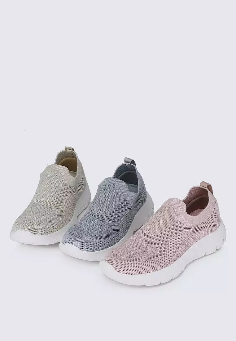 WalkEase Comfy Sneakers In Pink