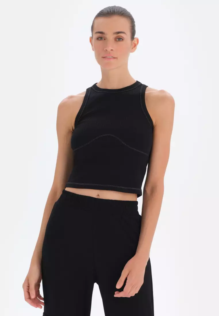 Buy DAGİ Black T-Shirt, Crew Neck, Long Sleeve Activewear for Women 2024  Online