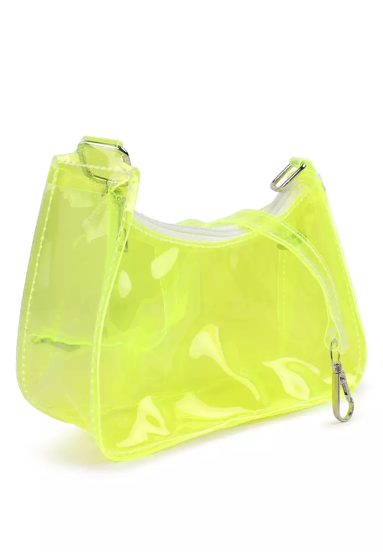 Tas Baguette Jelly Hijau Terang