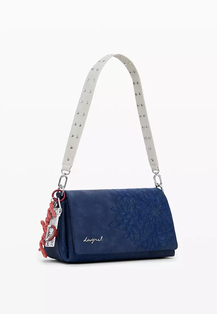 Small crossbody bag with mandala embossing