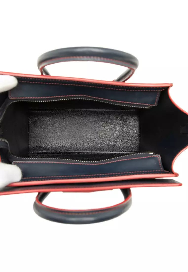 Pre-Loved Celine Nano Bicolor Smooth Calfskin Luggage Tote