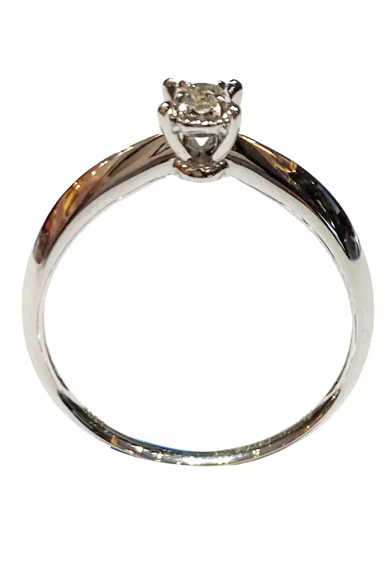 LITZ 18K White Gold Diamond Ring DR140