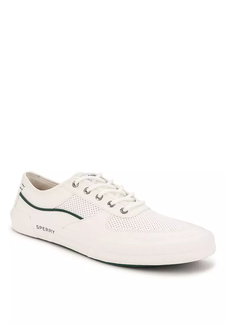 Discount on Sperry  shoes - SKU: Men’s Soltide Leather Sneakers off White Green