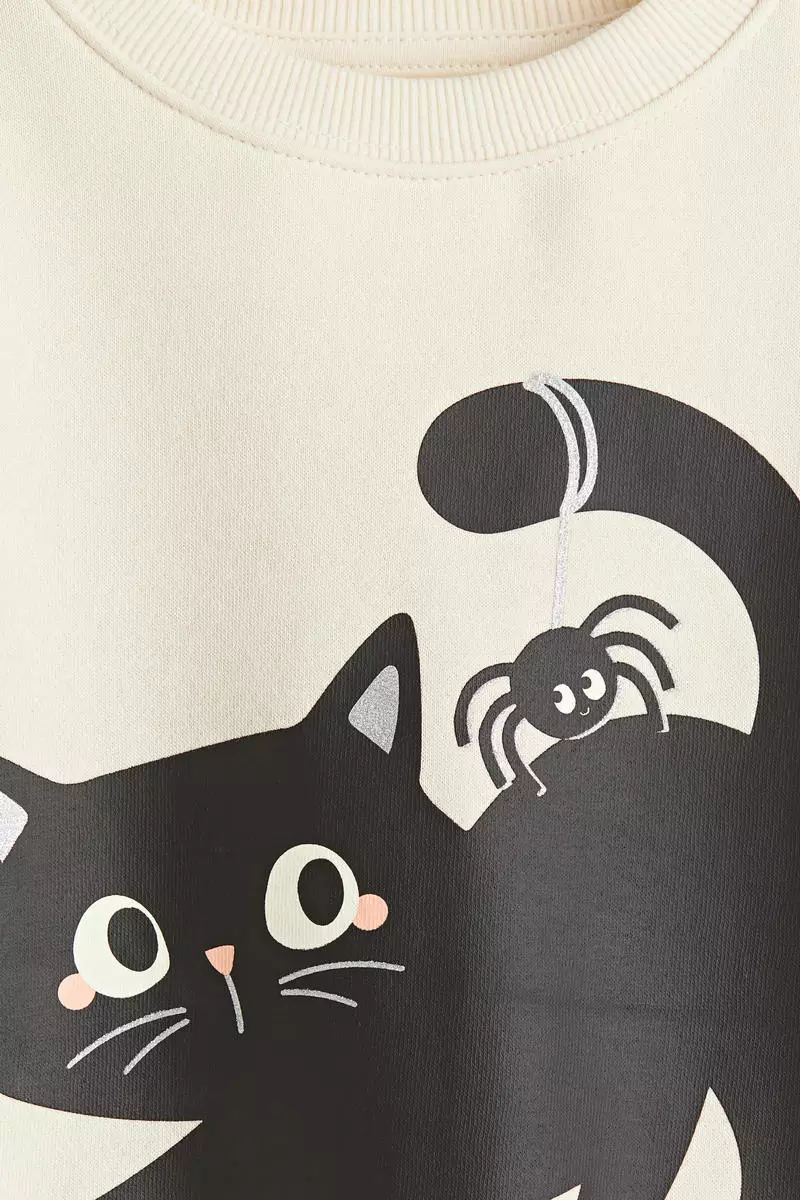 Printed brushed-inside sweatshirt