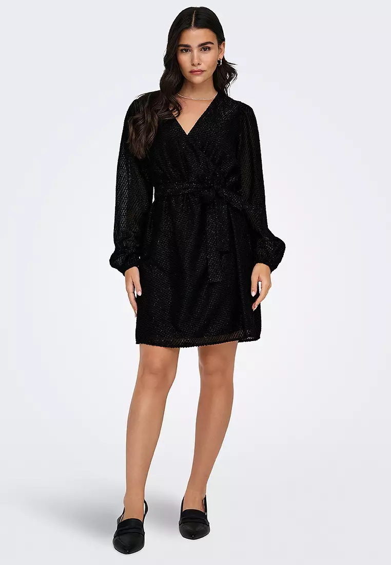 Roxy V-Neck Wrap Dress