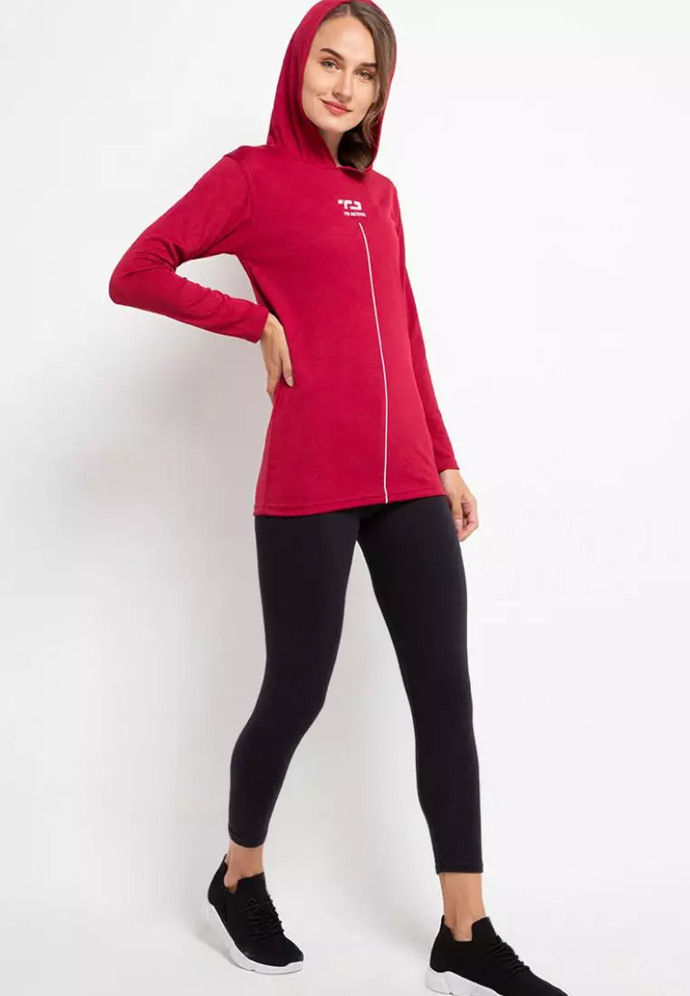 Td Active LS019 Baju Senam Muslim Hoodie