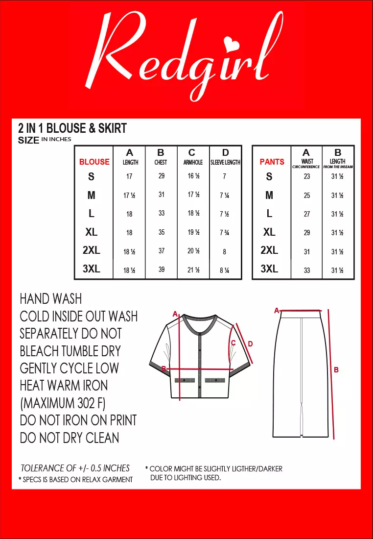 Knitted Short Sleeves Blouse/Skirt Terno