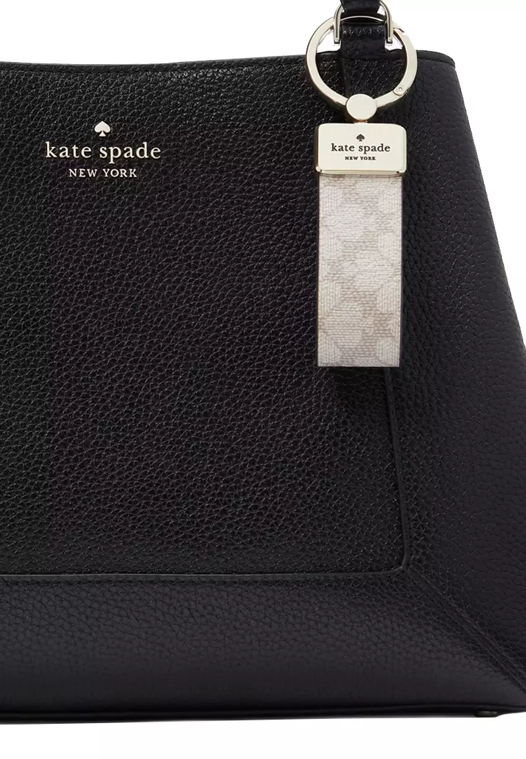 Signature Spade Flower Keyfob in Dark Beige Multi KH627