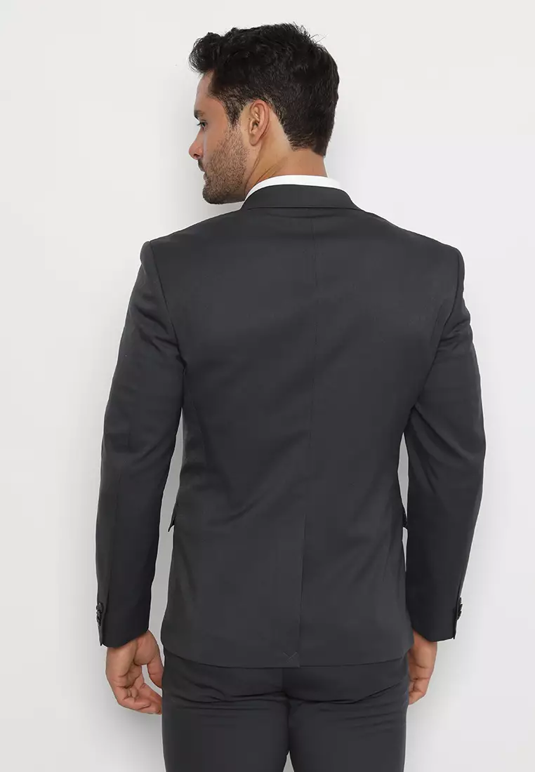 Jobb Bellmore-T1 Jas Pria Slim Fit Dark Grey