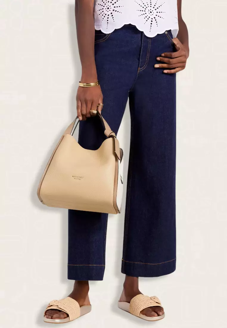 Kate Spade Knott Colorblocked Medium Crossbody Tote Warm Stone Multi