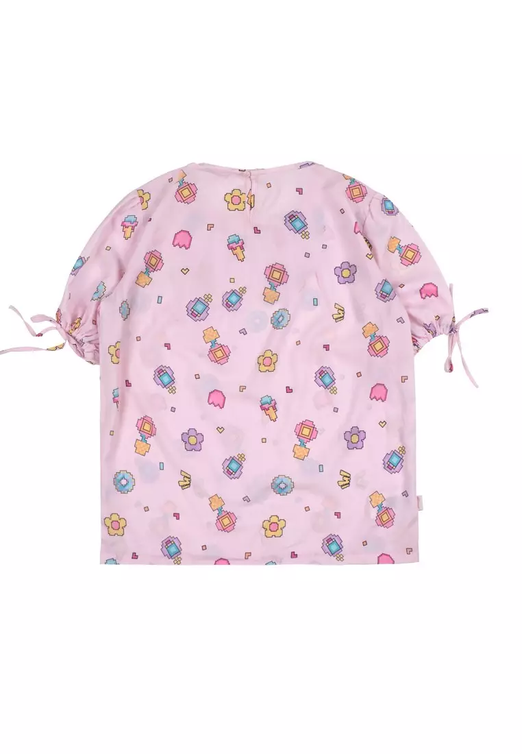 3Second Kids Girl's Blouse Shirt Floral Bruxish Top 030124