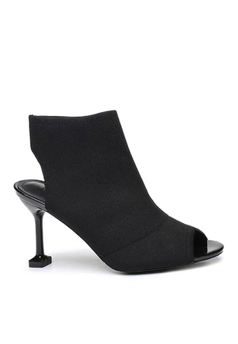 Twenty Eight Shoes black VANSA Knitted Fabric High Heel Sandals VSW-S830 EE96ESH0FB245EGS_1