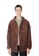 East Pole brown Men’s Corduroy Multi Pockets hooded shirt jacket B95F3AA02C7ABFGS_1