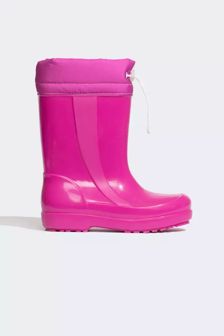 Discount on Defacto  shoes - SKU: Flat Sole Faux Leather Rain Boots