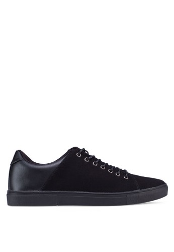 Contrast Faux Leather Sneakers