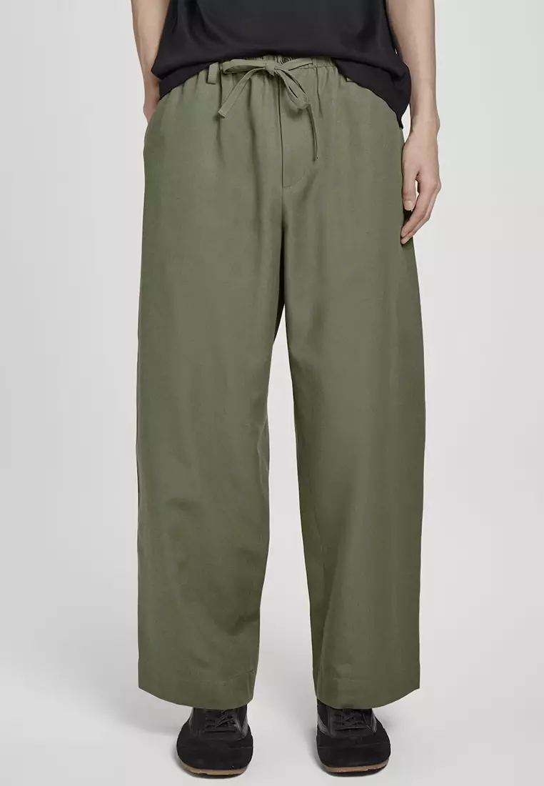 新品未使用完売品【COS】BARREL-LEG COTTON TROUSERS COTTON BARREL-LEG PANTS - BROWN | COS