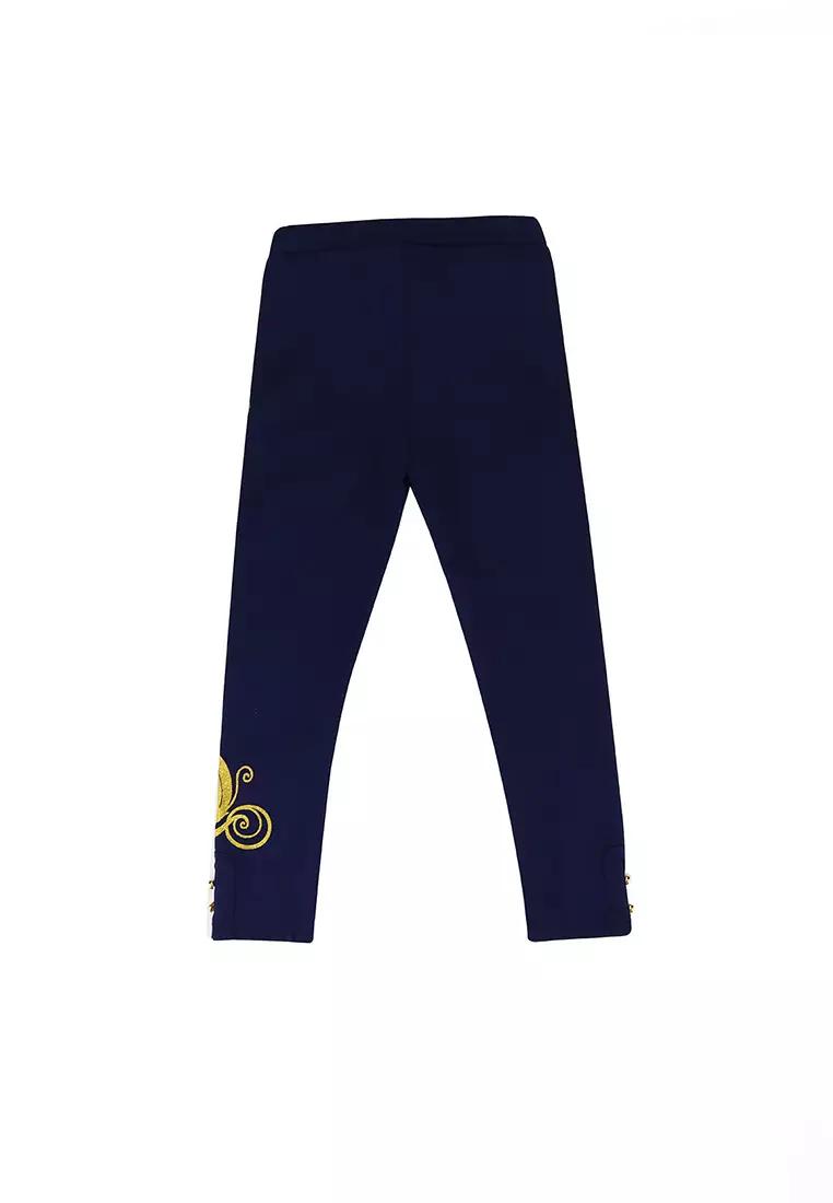 Buy Navy Blue Track Pants for Girls by Disney Online