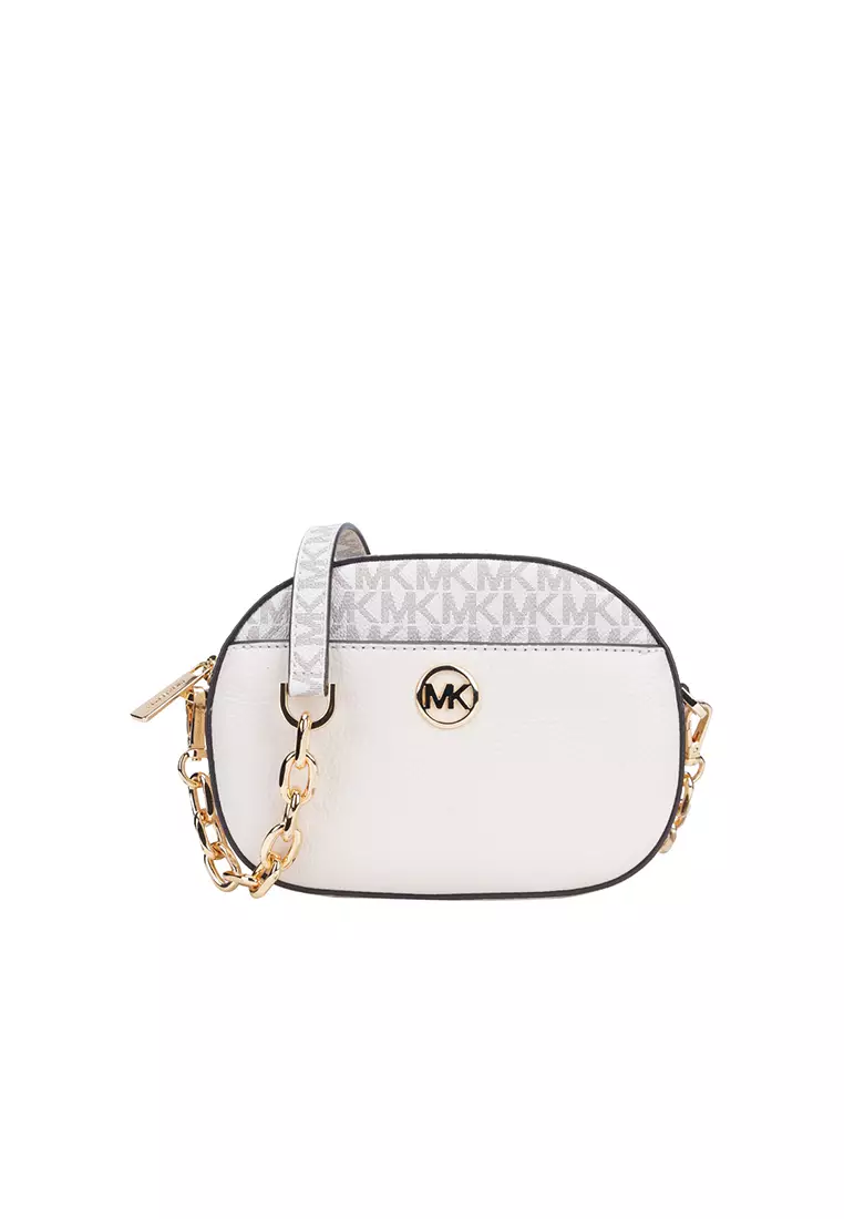 Michael Kors Women's Winnie Nylon Medium Phone Crossbody Bag (Pale Gold,  One Size)