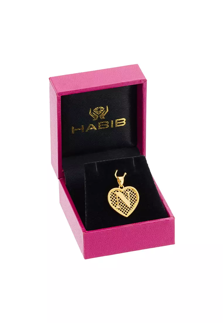 HABIB Oro Italia 916 Yellow Gold Alphabet Pendant GP54181225(S) (22K Gold)