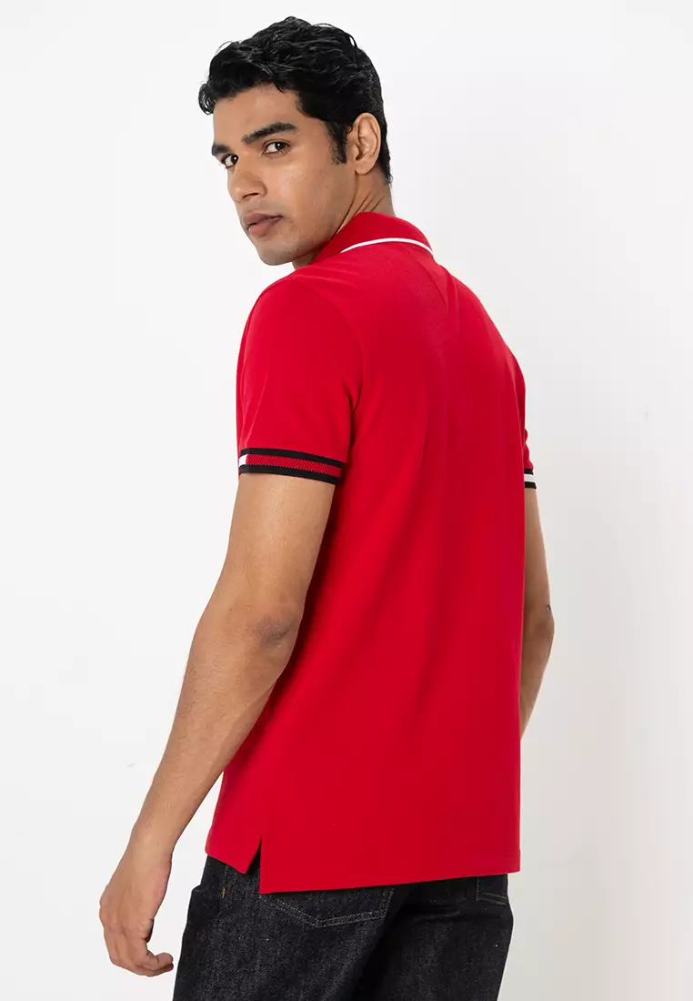 Flag Cuff Slim Fit Polo Shirt - Tommy Mainline