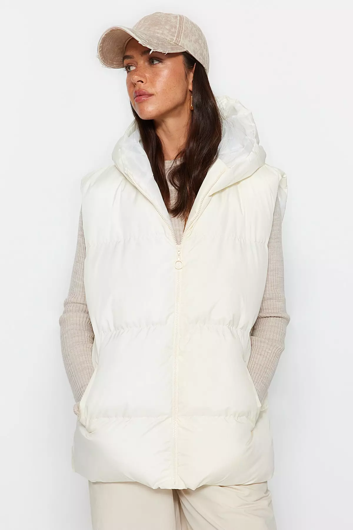 Hooded Water Repellent Inflatable Vest