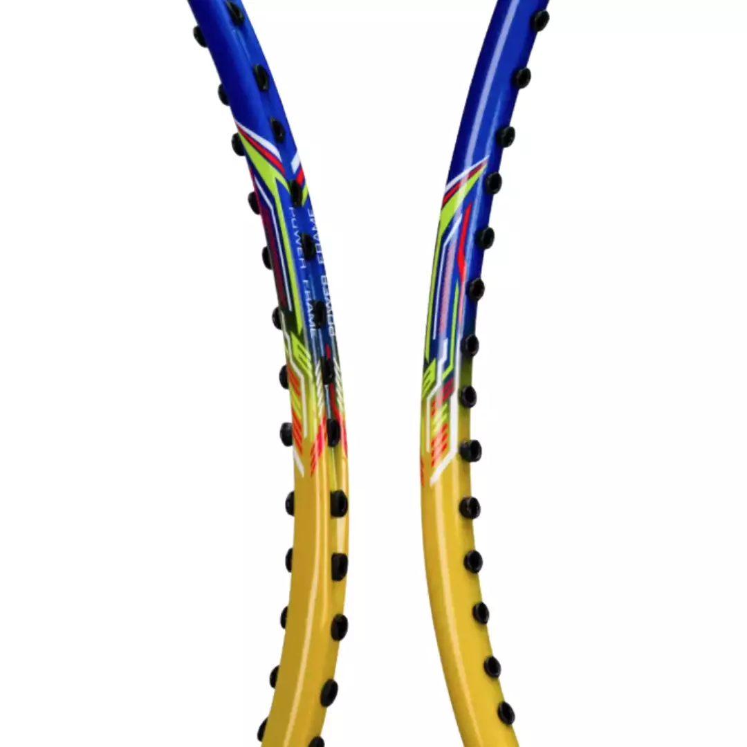 Li-Ning Badminton Racket XP 70 Blue Neon/Yellow AYPU167-1 Bundle Head Cover