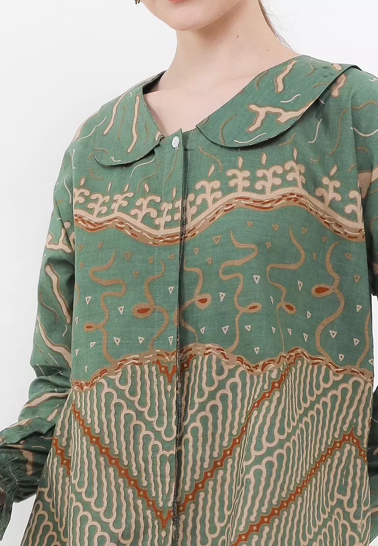 Meylika Blouse Batik Premium Wanita Casual Modern