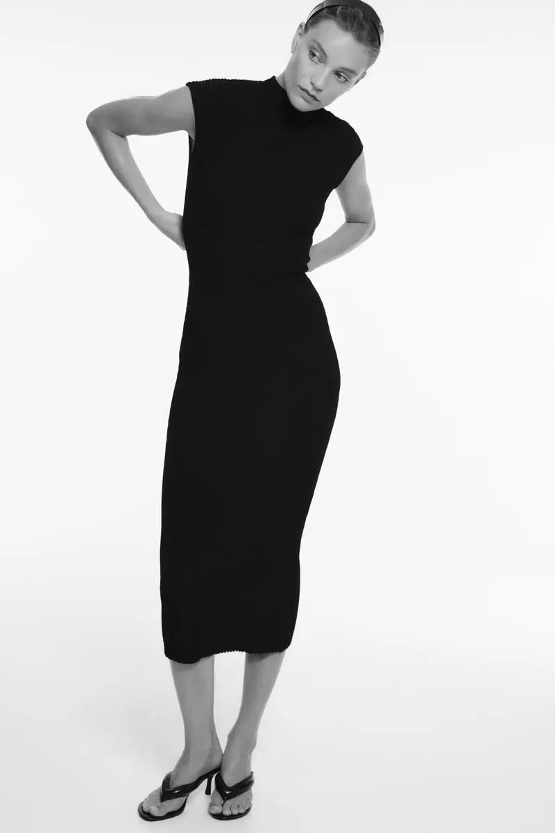 h&m knit turtleneck dress Buy Rib-knit 2026 Online short mini dresses