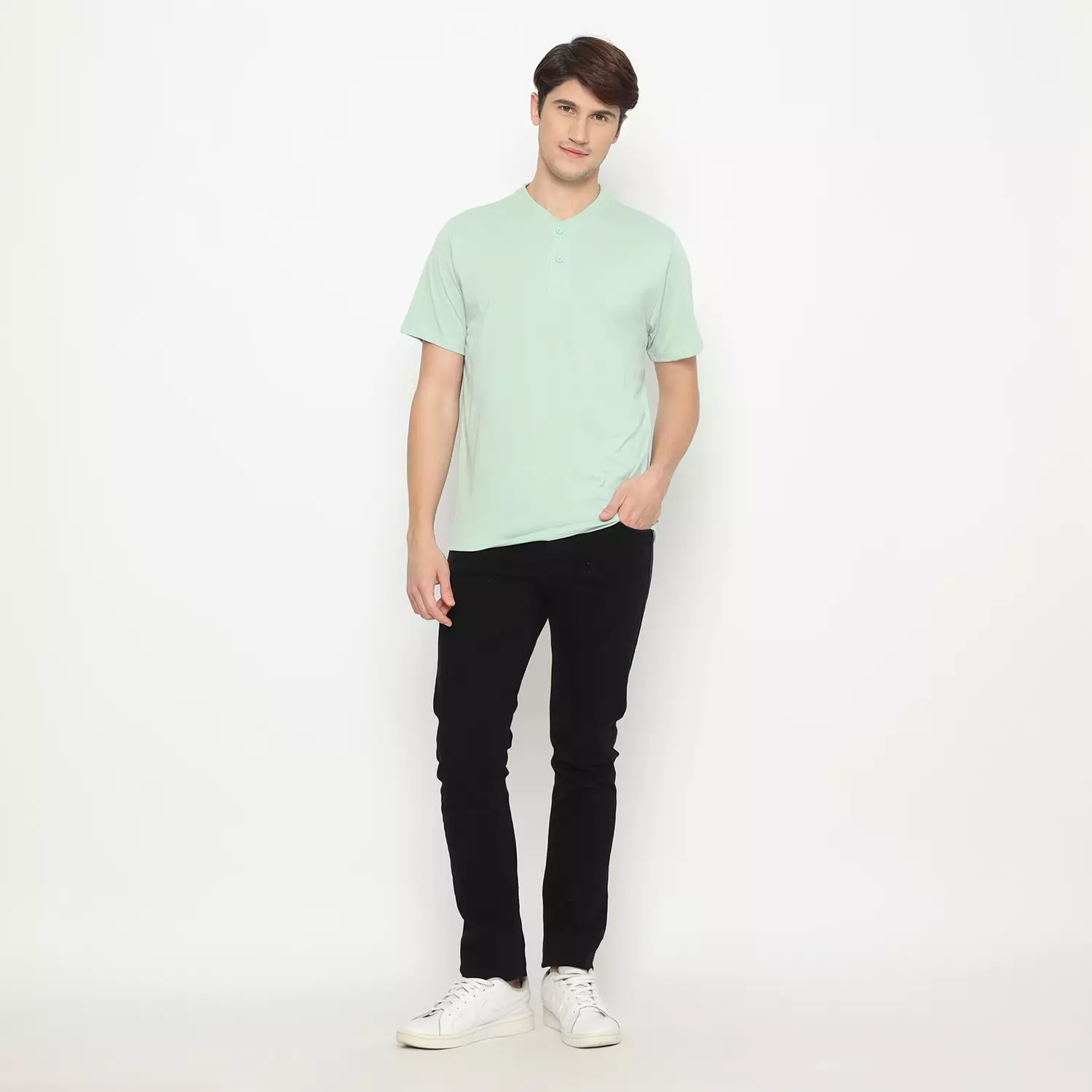 MATSUDA Kaos Polo Henley Nihama