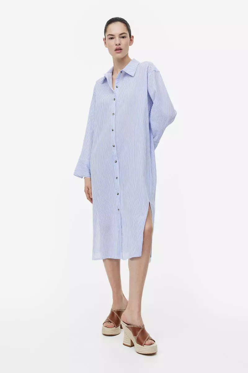 Buy H M Cr pe shirt dress Online ZALORA Malaysia