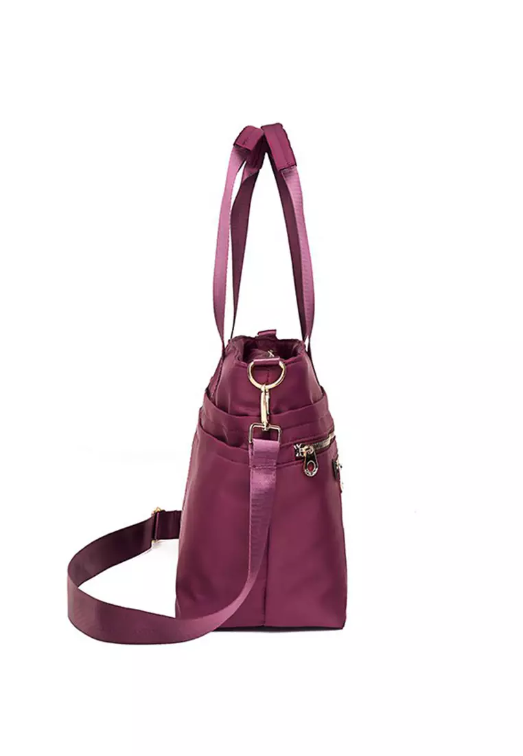 Buy Lara Women s Oxford Cloth Multi pockets Zipper Handbag