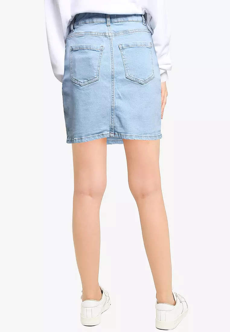 Stretch denim mini outlet skirt uk