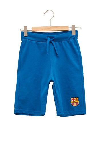 LC WAIKIKI blue Elastic Waist Barcelona Printed Shorts C9ED0KA788C1E3GS_1