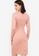 ZALORA WORK pink Round Neck Bodycon Dress 25B10AAAD8A5D0GS_2
