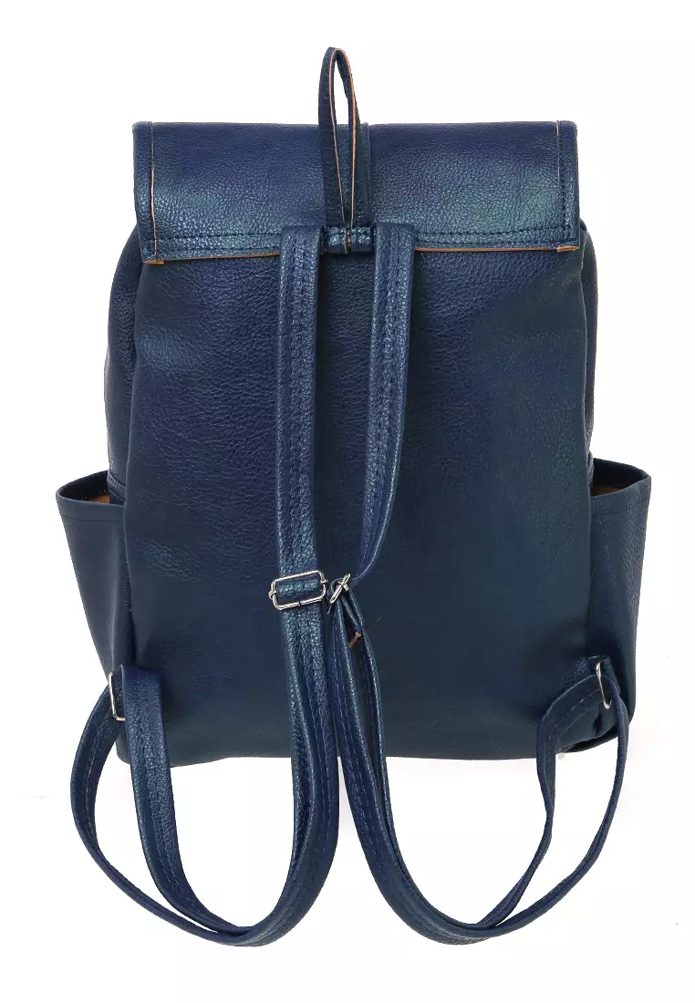 Fahira Tas Ransel Wanita Design Classic Simple Backpack Woman Premium Quality - Navy
