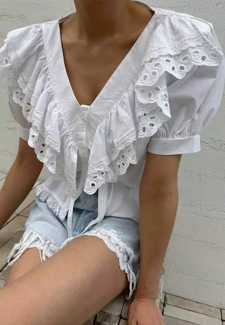 2025 Summer New Style V-neck Top CA25060337W