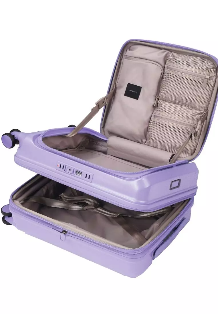 CROSSING INVI 20" Carry On Expandable Luggage With Front & Middle Access V3 - Lilac
