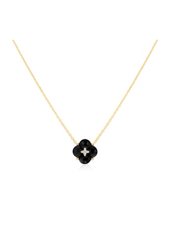 THIALH London gold THIALH London - Fontana di Trevi Onyx and White Diamond Necklace ABD3127 580D7AC3A9DCCFGS_1