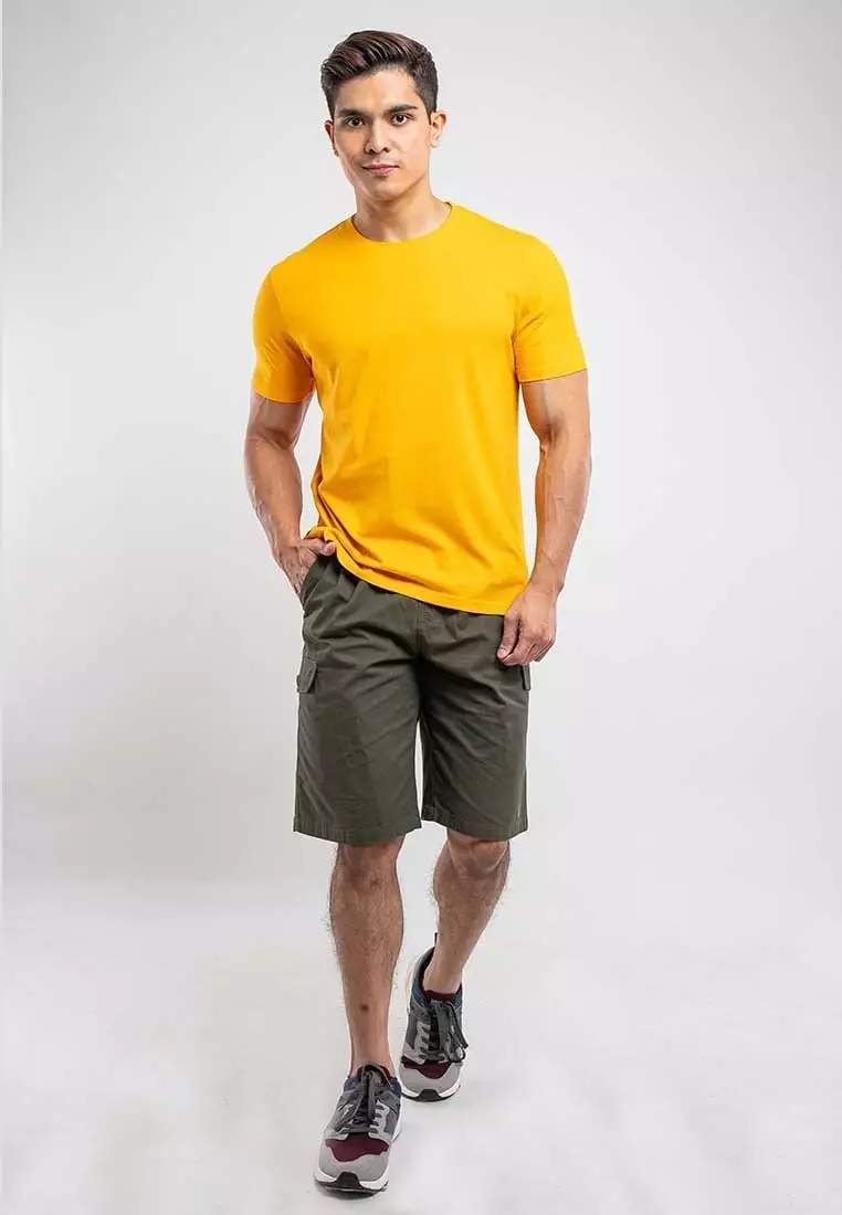 Forest Plus Size T Shirt Men 100% Cotton Soft Unisex Round Neck Big Size Plain Tee | PL23585-64DkYellow