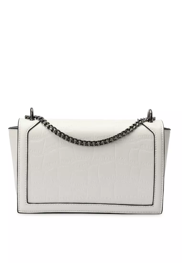 Women's Chain Shoulder Bag / Sling Bag / Crossbody Bag - White