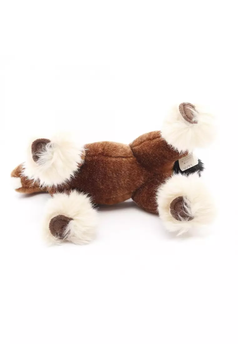 Pre-Loved Hermès Elmy PPM stuffed toy interior suede Brown ivory black