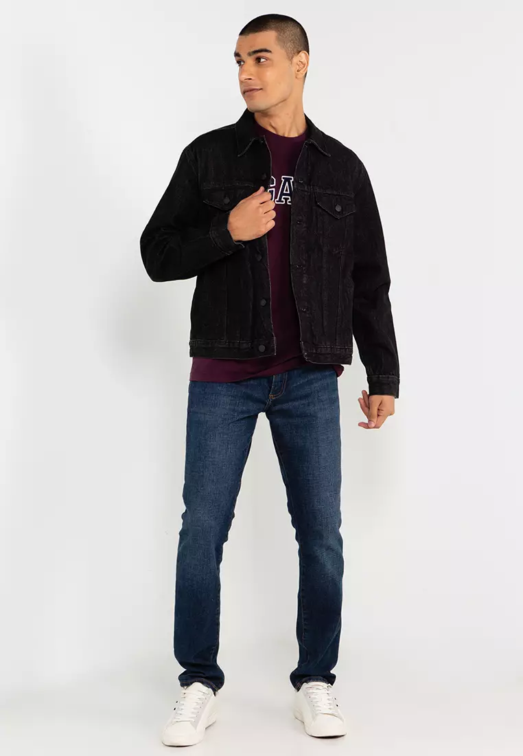 Gap mens online black denim jacket