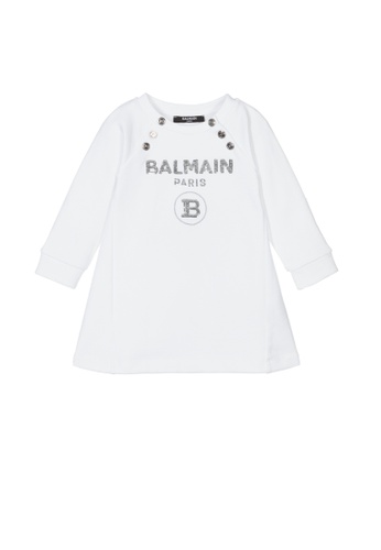 BALMAIN KIDS white BALMAIN BABY GIRLS DRESS 2660CKA809750EGS_1
