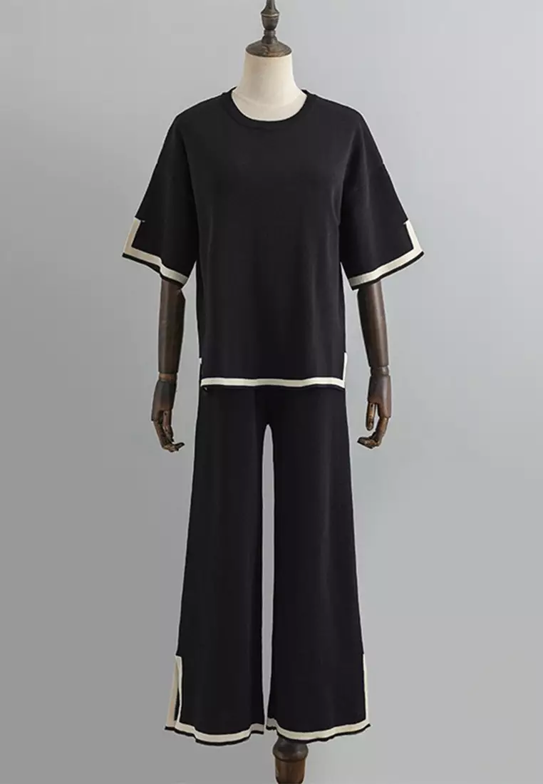 Fashionable Color-Block Knitted Set SX3204